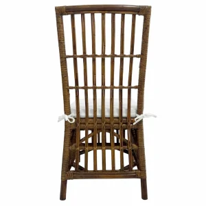 * Set Of 2 Honeybloom Cade Brown Rattan Box Chair Outlet Shop