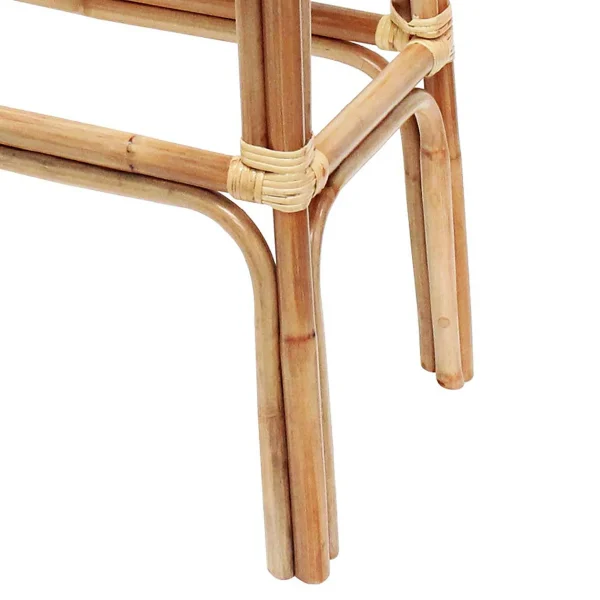 * Set Of 2 Indah Rattan Backless Barstool, Honey Bargain Sale Hot