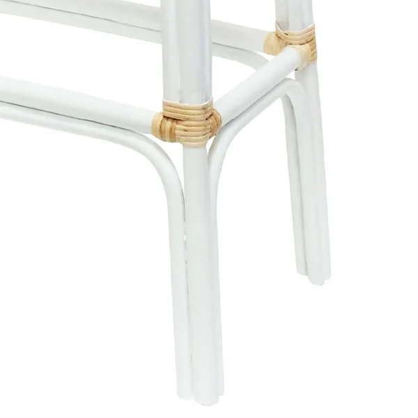 * Set Of 2 Indah Rattan Backless Barstool, White Online Discount Best Sale