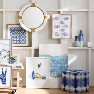 * Shyloh Shibori Pouf Blue Discount Outlet