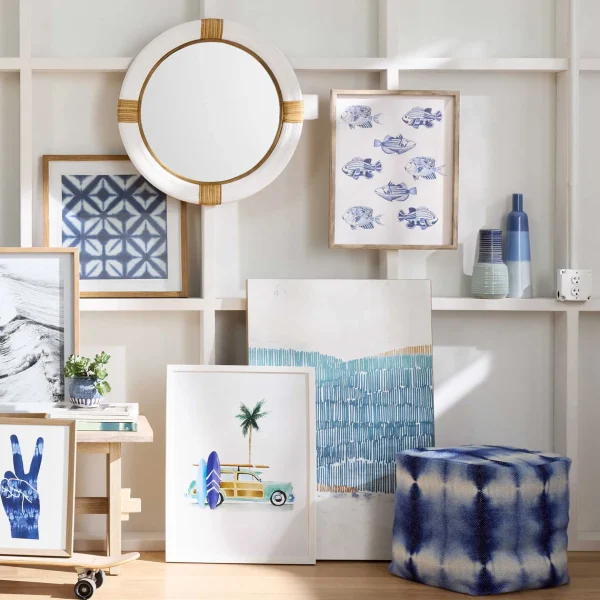 * Shyloh Shibori Pouf Blue Discount Outlet