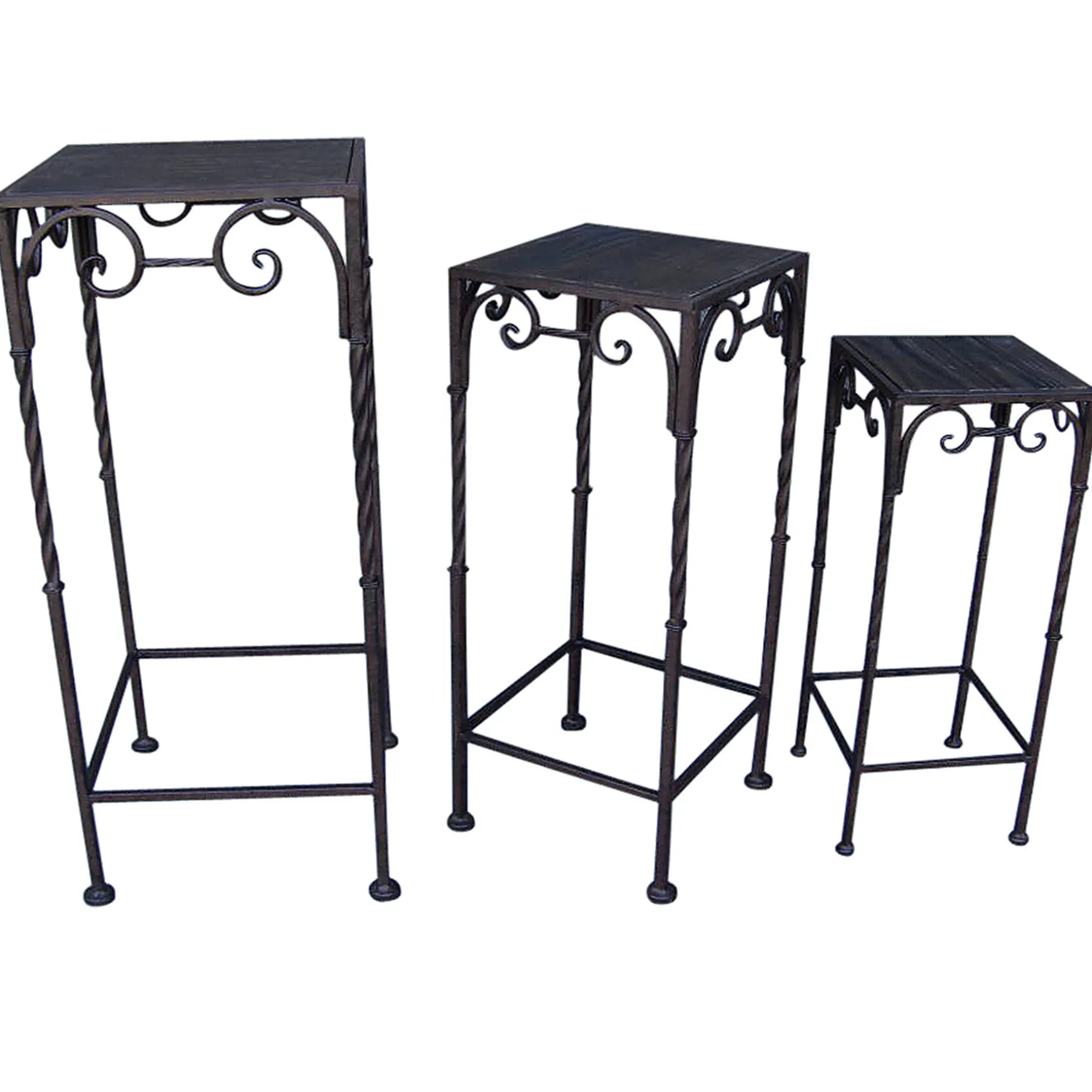 square_wood_top_plant_stand_with_brown_twist_metal_leg_medium_online_discount_1.webp * Square Wood Top Plant Stand With Brown Twist Metal Leg, Medium Online Discount Shop