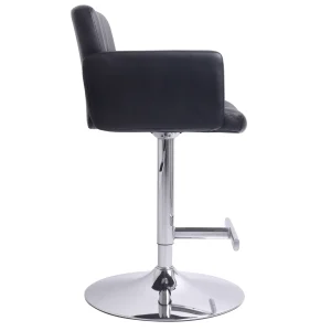 * Stout Adjustable Faux Leather Barstool, Black Fashion Online
