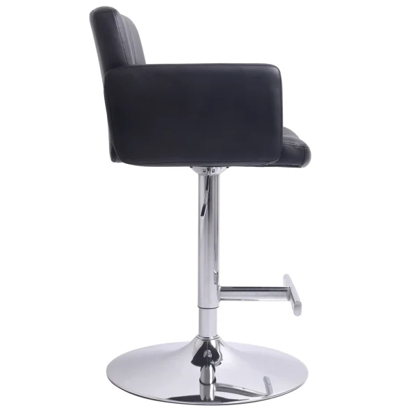 * Stout Adjustable Faux Leather Barstool, Black Fashion Online