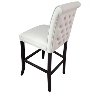 * Tatum Ivory Tall Tufted Back Barstool Good Quality Fashion