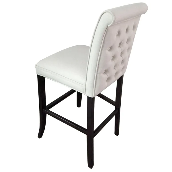 * Tatum Ivory Tall Tufted Back Barstool Good Quality Fashion