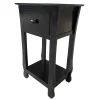 * Theodore Black 1-Drawer Thick Leg End Table, 26 Cheaper Discount