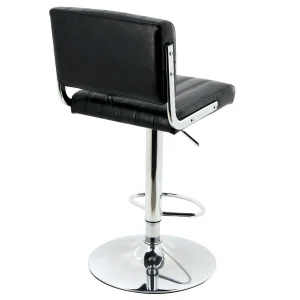 * Warren Black Faux Leather Adjustable Barstool Premium Store